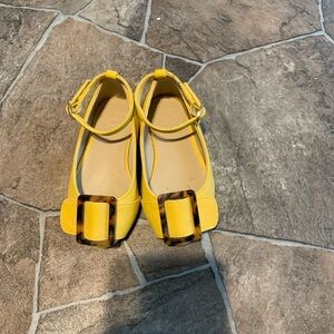Janie and Jack Yellow Dress Shoes with Buckle